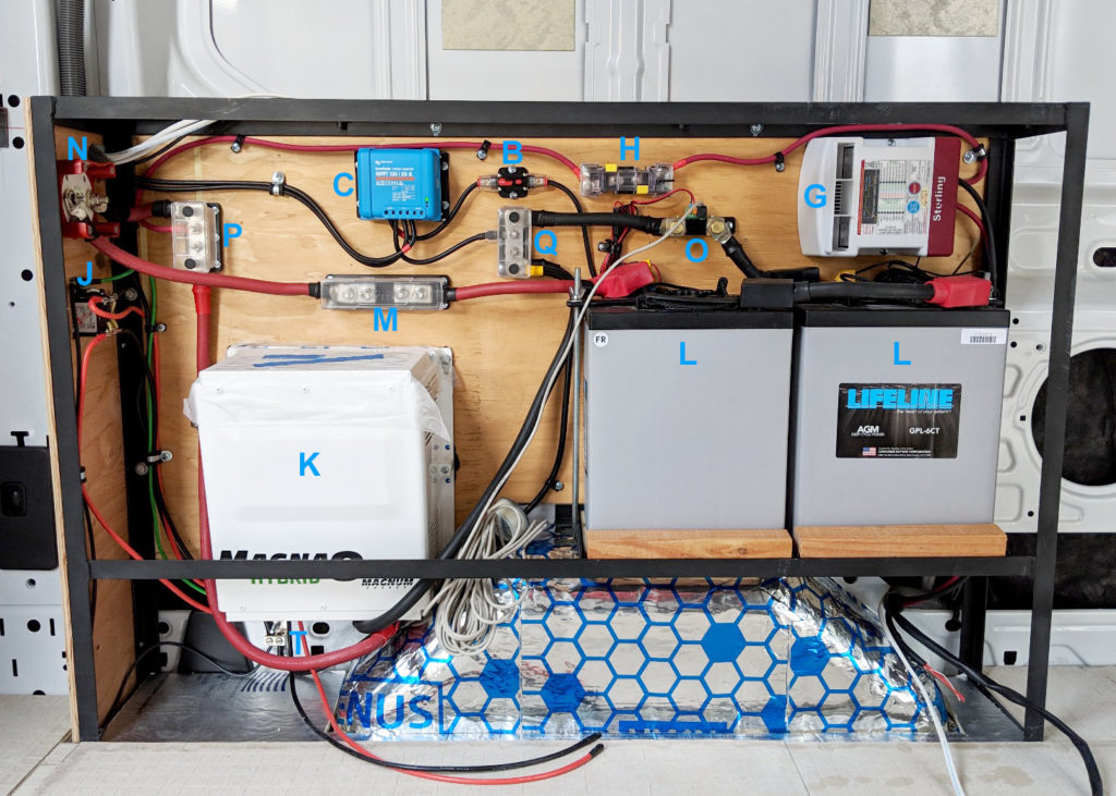 camper van electrical system physical layout