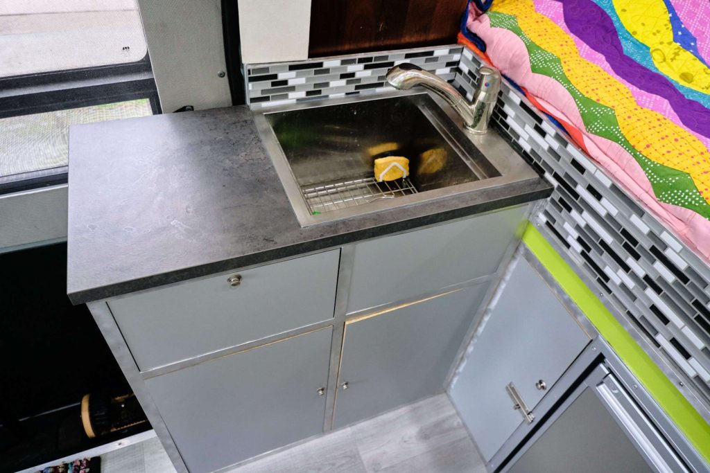 Ford Transit camper van build sink