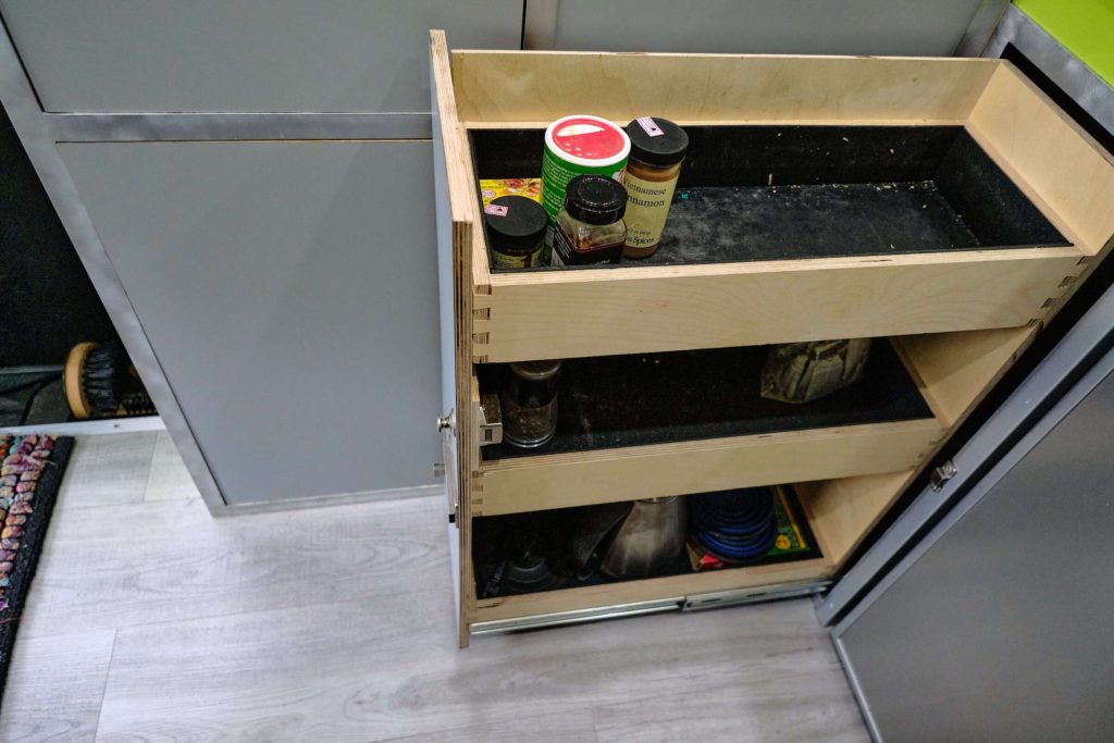 Ford Transit camper van build pantry